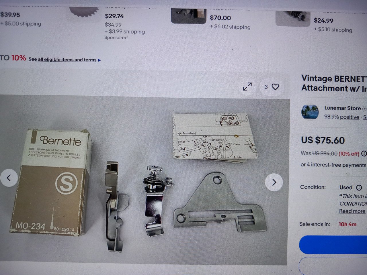 Echte BERNETTE 203 overlock