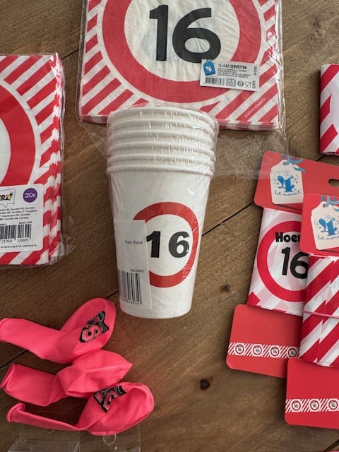 "Sweet 16" feest, verjaardagsversiering, feestversiering