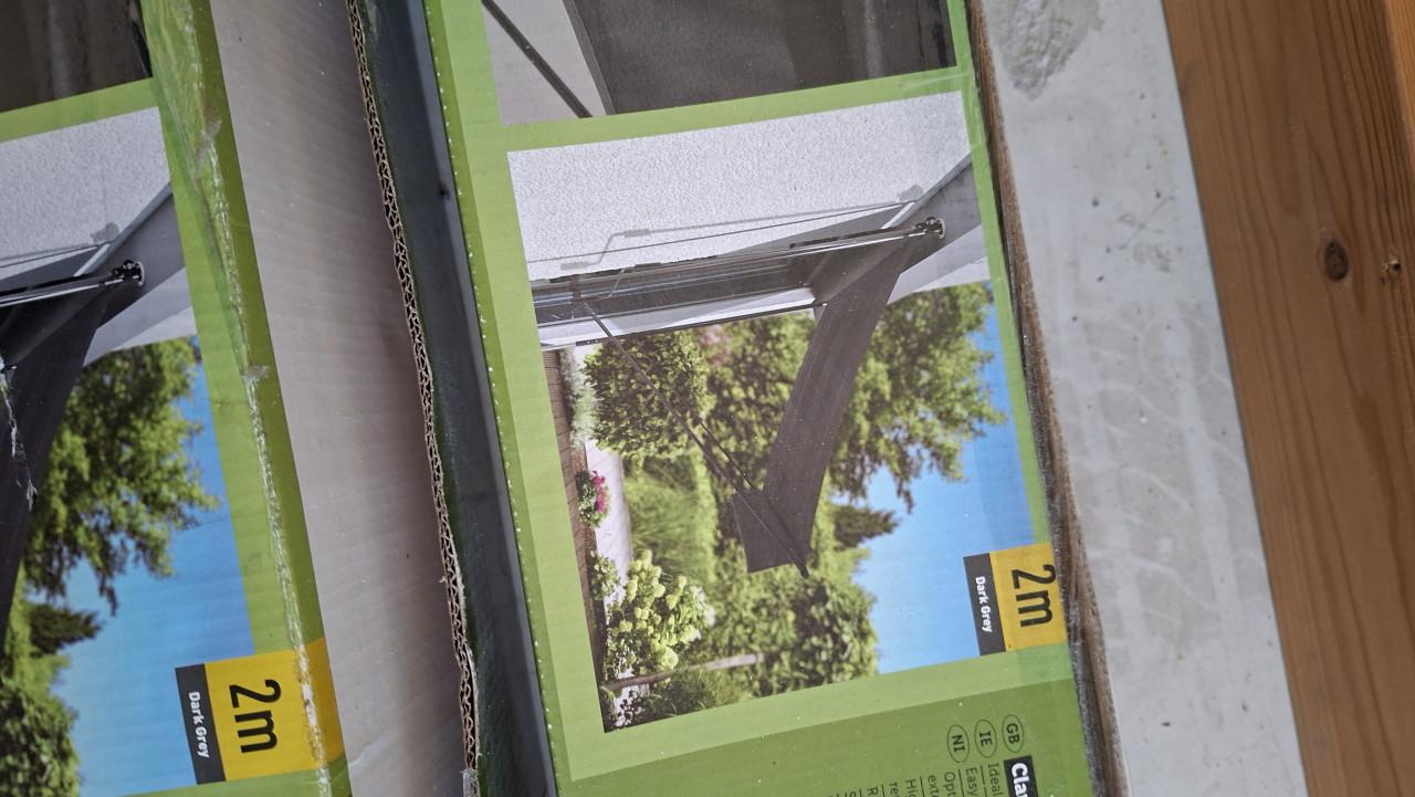 Zonnescherm zwart 2 meter