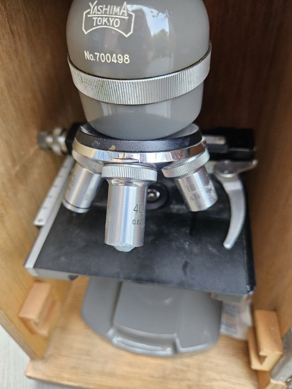Prachtig Jaren 70 Olympus Tokyo Microscoop incl accessoires in houten kist