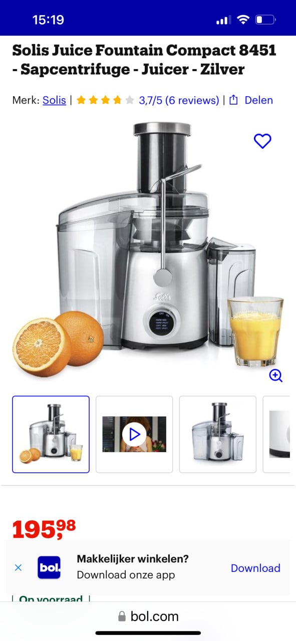 Keukenmachine juicer Solis