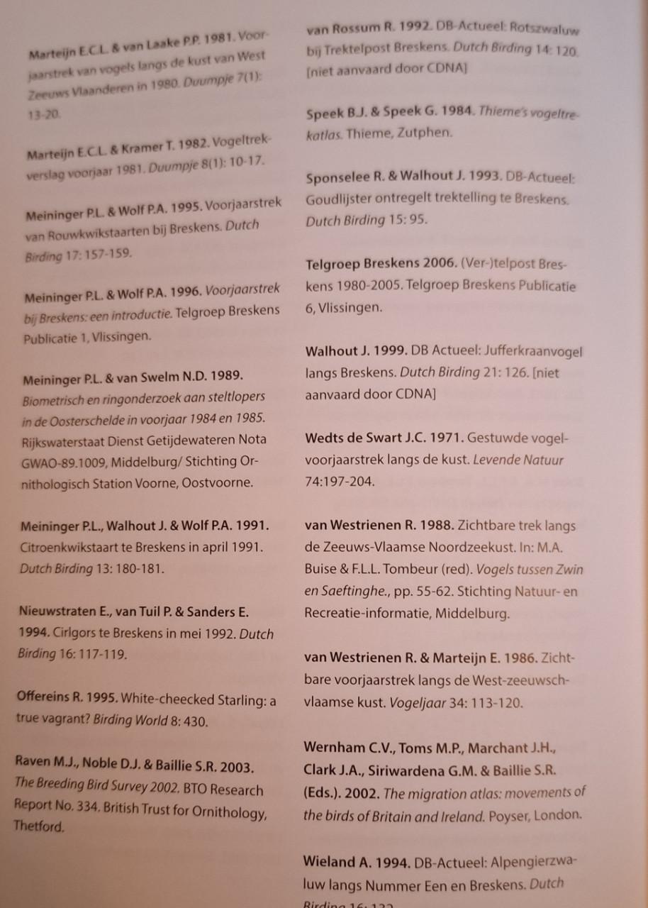 Tien miljoen vogels in 10,000 uren: voorjaarstrek bij Breskens 1981-2013