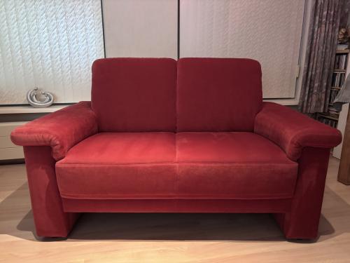 Mooie en comfortabele tweezitsbank, alcantara