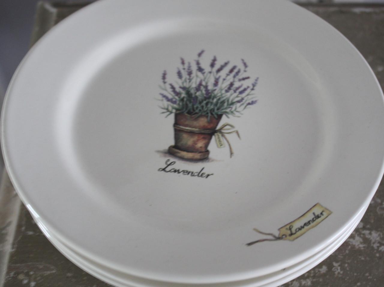 Set van 4 lavendel bordjes