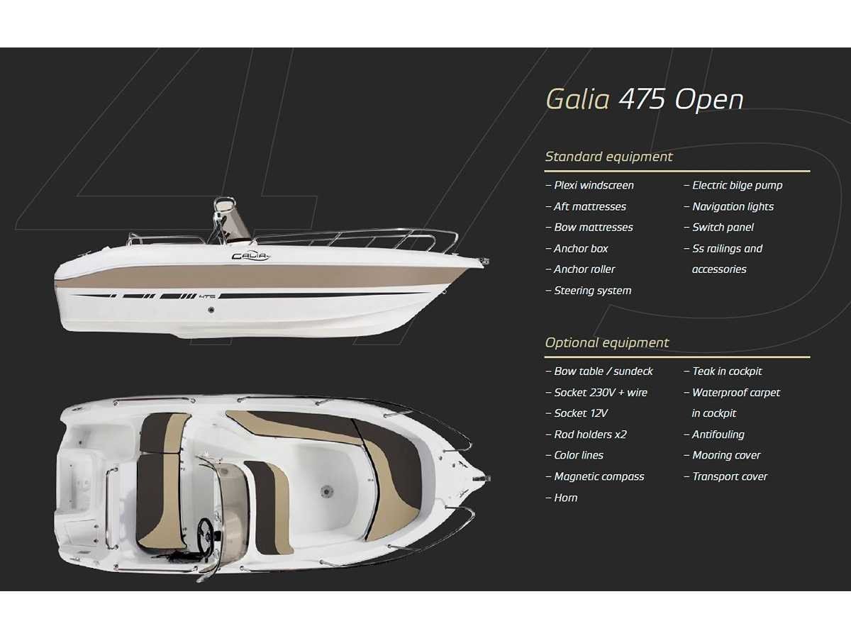Galia 475 Open Speedboot (nieuw)