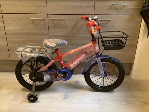 NIEUW : 16 inch jongensfiets: Sumengqi met handrem en zijwieltjes