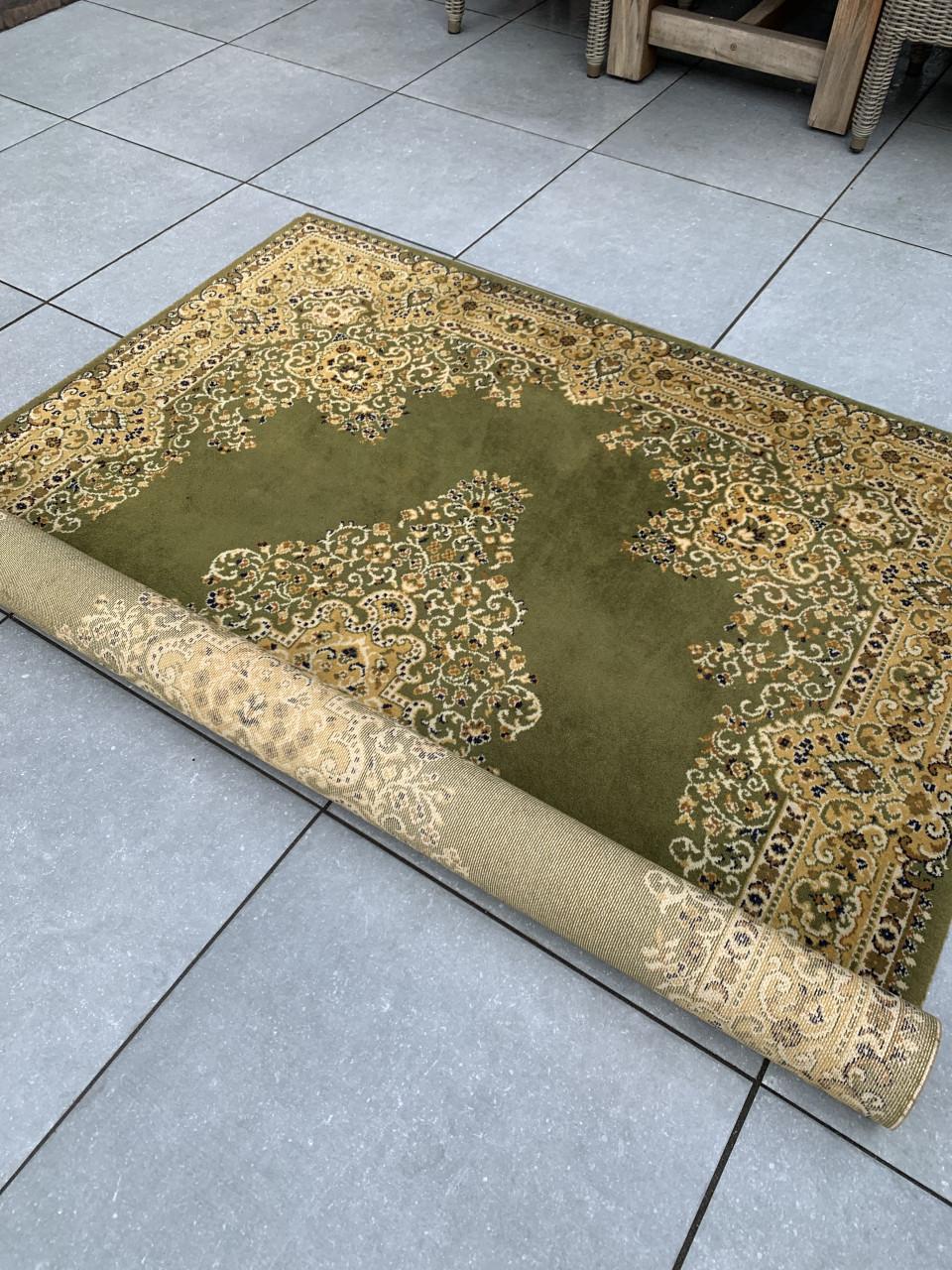 ✨Super Leuk Groen Vintage Vloerkleed Zuiver Scheerwol ✨