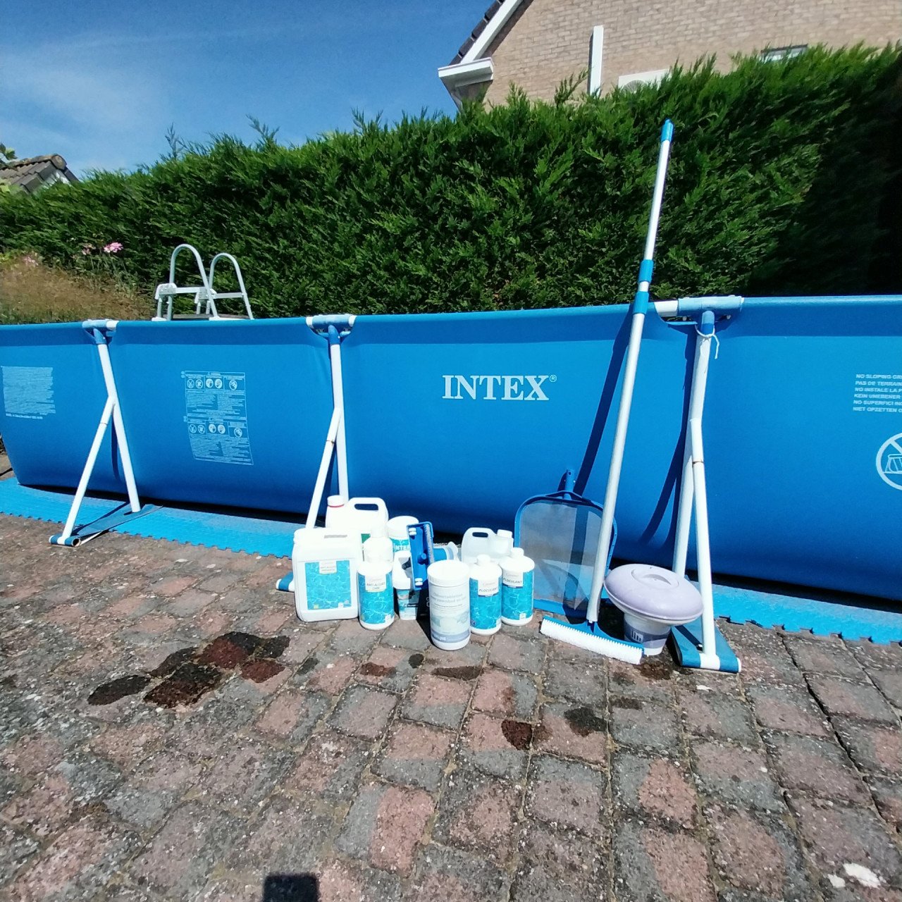 Zand/glas filterpomp met gratis zwembad erbij