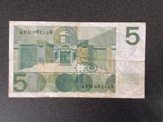 Nederland , 5 gulden 1966 Vondel I.