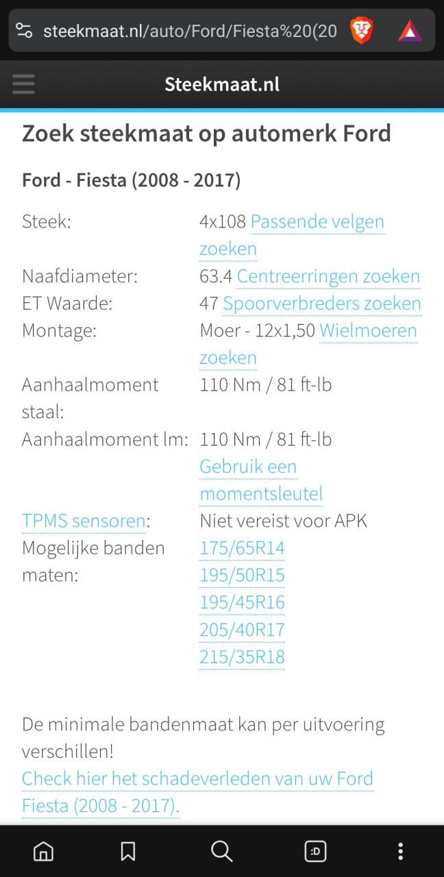 Winterbanden 195/50/r15 op velg