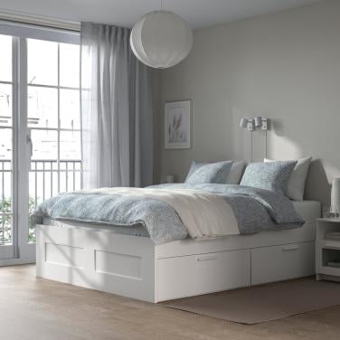 IKEA Brimnes 140 bed met opbergruimte en hoofdeinde