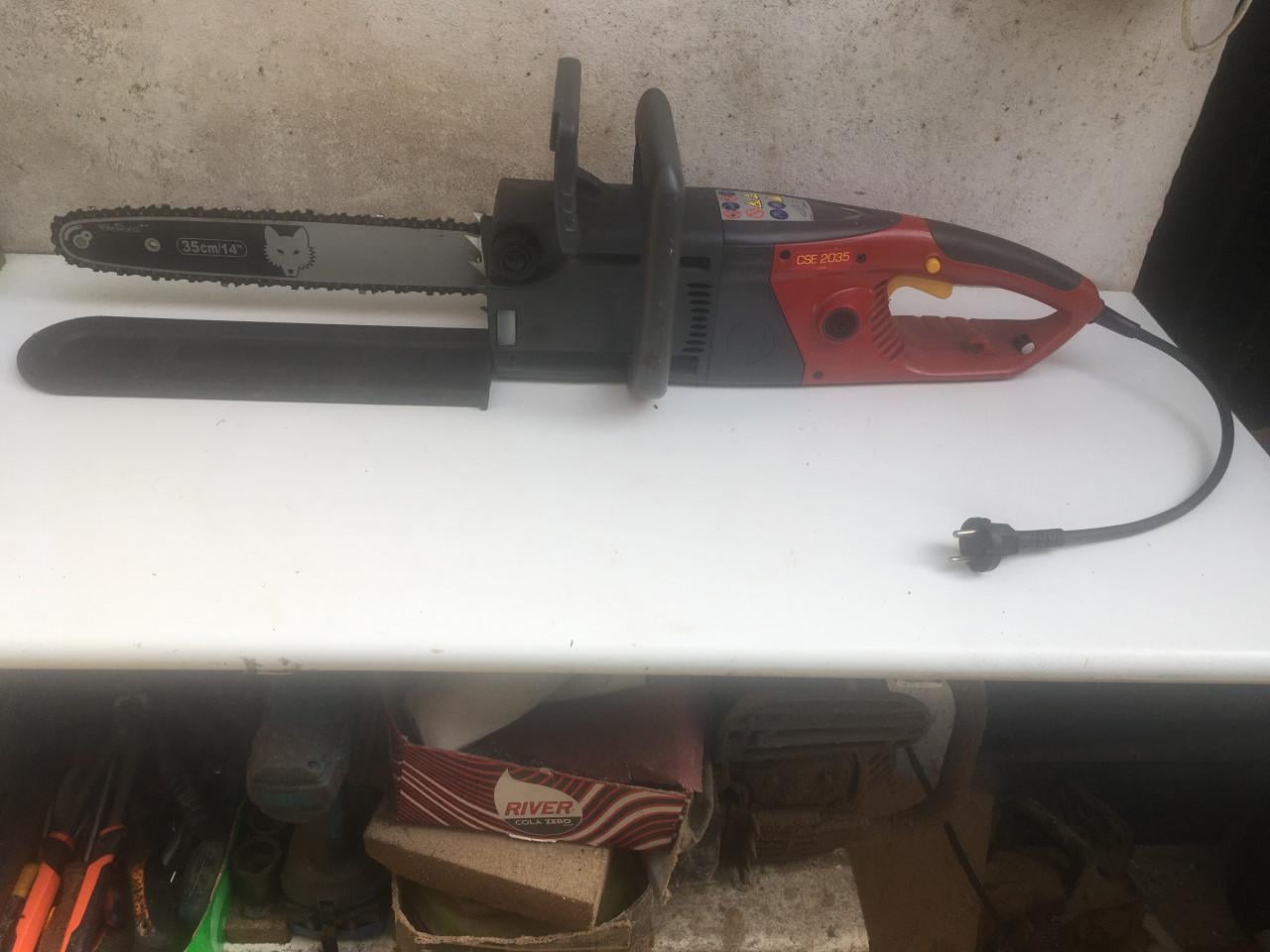 Elektrische kettingzaag wolf/garten type cse 2035 zaagblad 35 cm eerste zaa