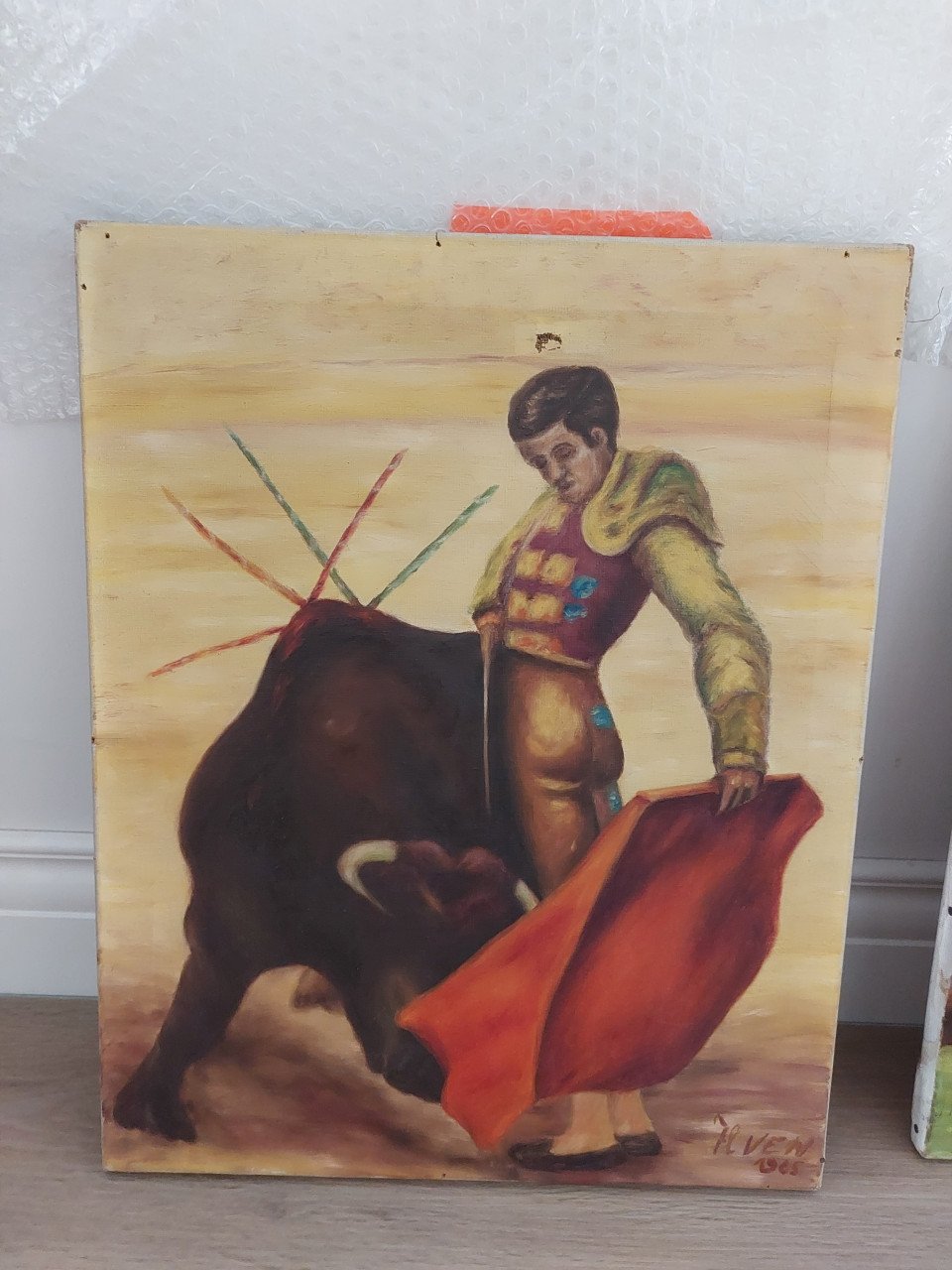 Schilderijen 'Stierenvechter' & 'Paarden'