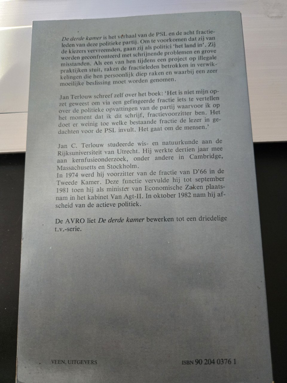Boek : De derde kamer van Jan Terlouw 1983 4e druk