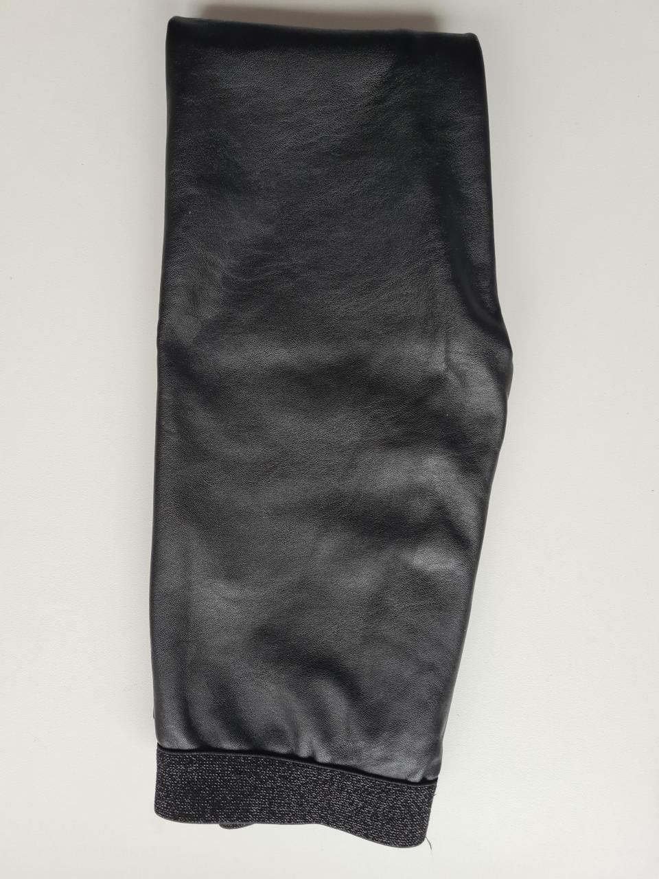 Zwarte PU leren skinny broek Maat 110-116