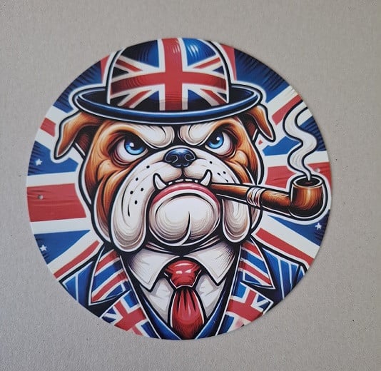 Engelse Bulldog Metalen Bord