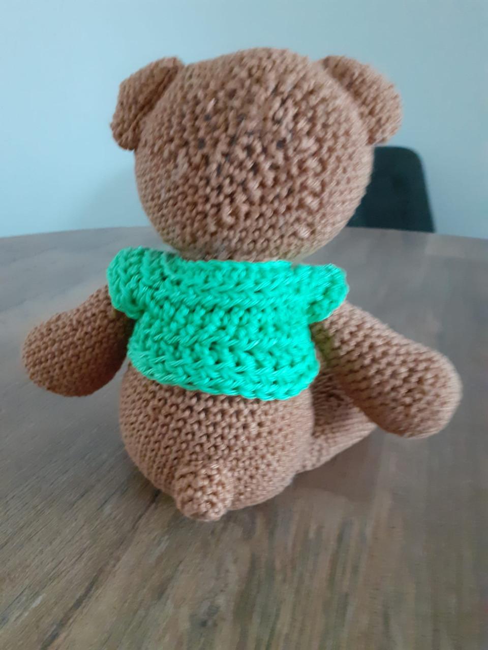 Gehaakte knuffels: beer en muis, hartstikke leuk - 7,50 per stuk