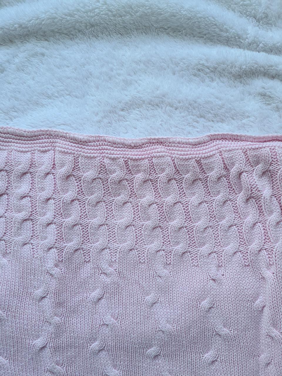 Roze katoen gebreide deken van Baby's Only 90X70