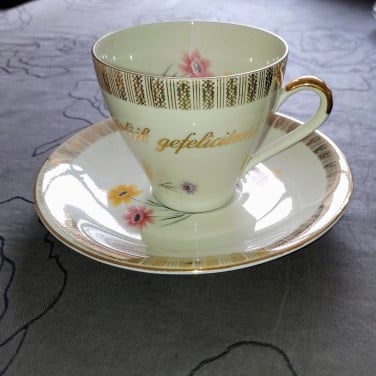 2 x kop en schotel vintage