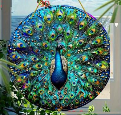 Raamhanger pauw ( kleurrijk )