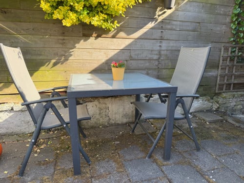 Tuinset, tafel met 4 stoelen