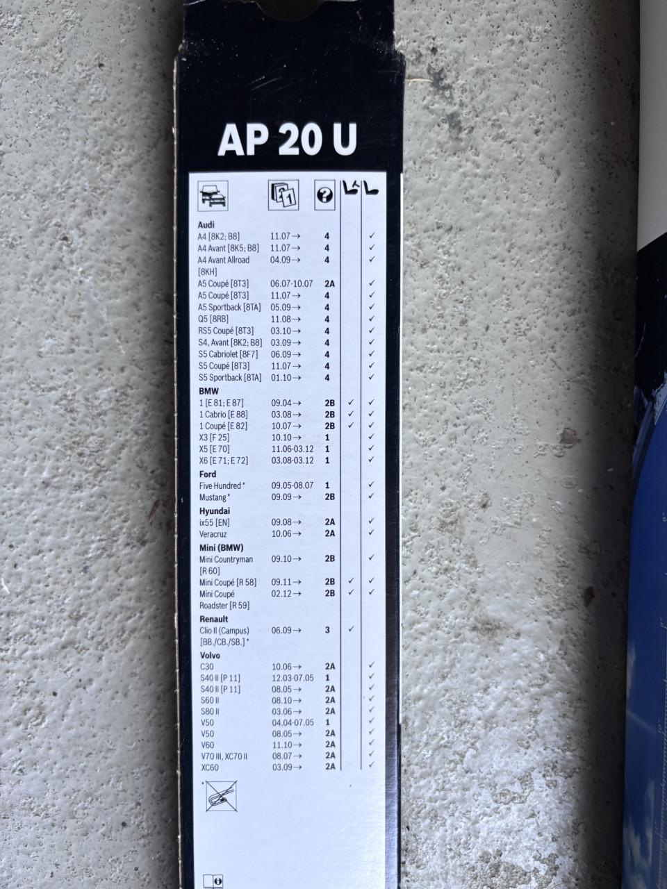 Ruitenwissers Bosch Aero (voor diverse autotypen)
