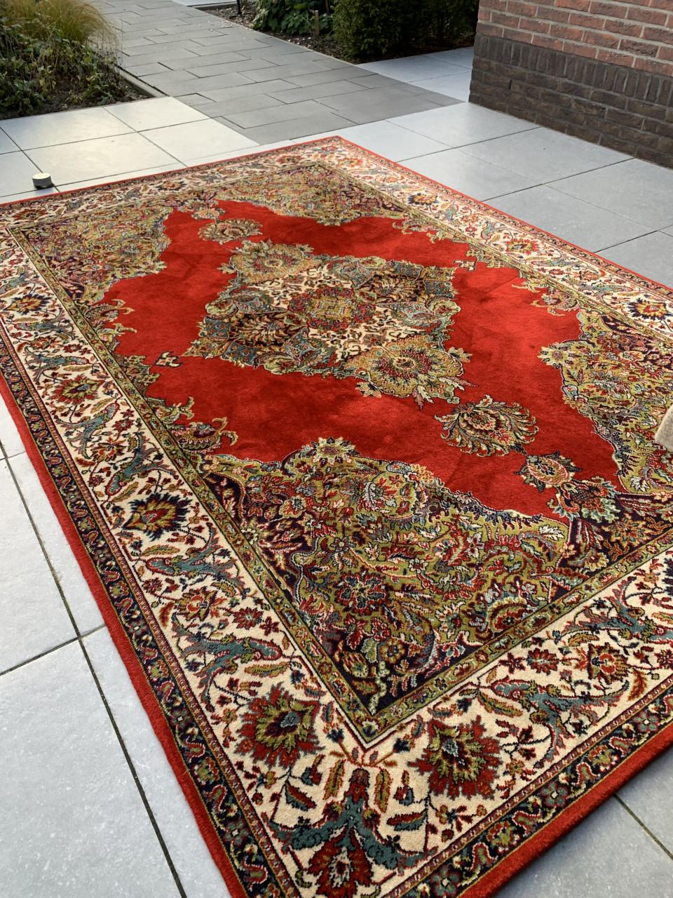 ✨Schitterend Kleurrijk Vintage Vloerkleed van Zuiver Scheerwol ✨