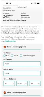 Racoon tickets