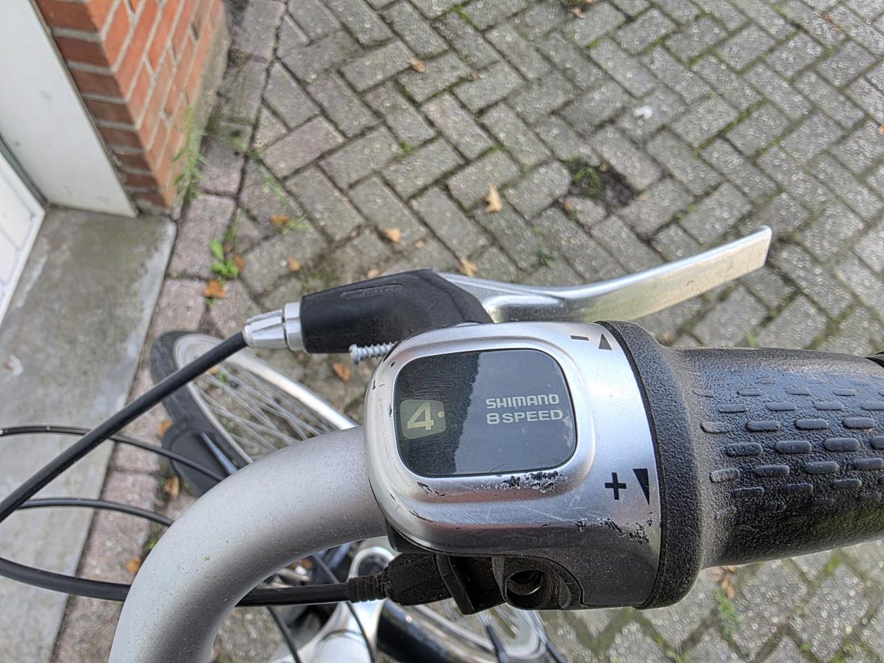 Heren fiets kleur zwart/wit
