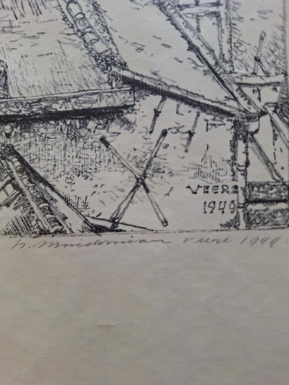 Getekende prent Veere