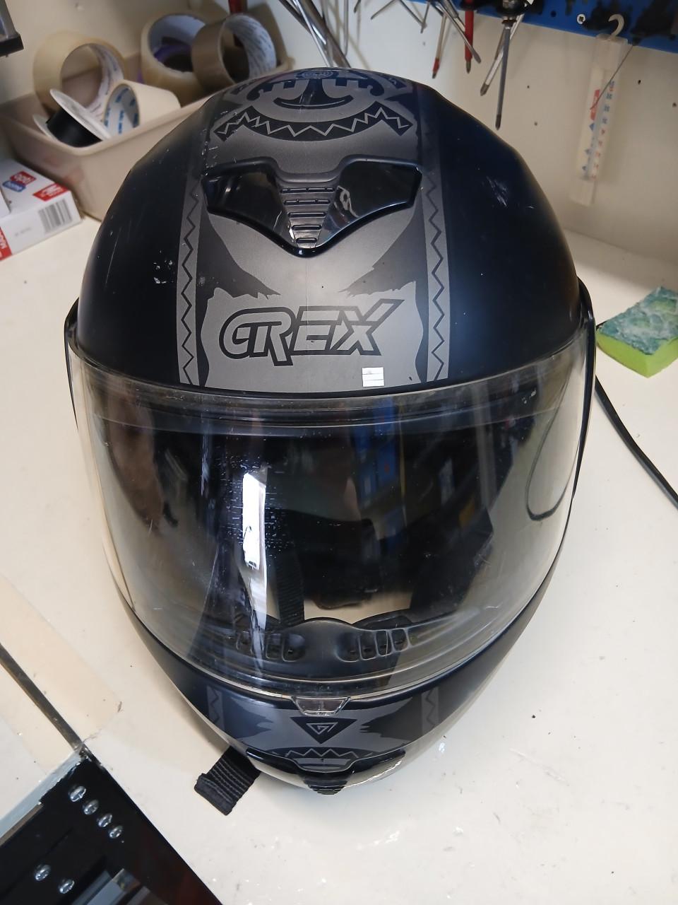 GREX brommer helm - Zwart met tribal print