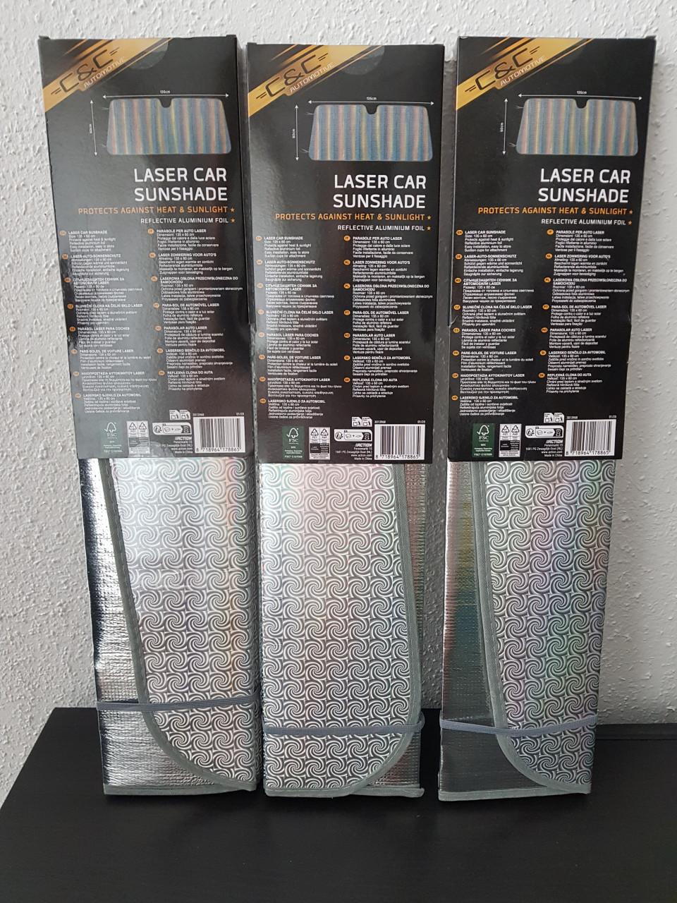 3 x auto zonnenscherm