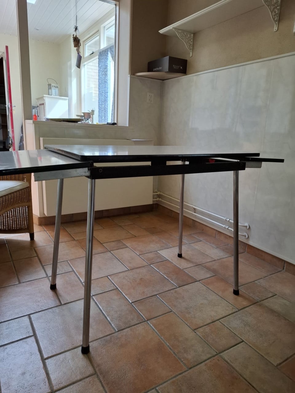 Uitschuifbare keuken/ camping tafel