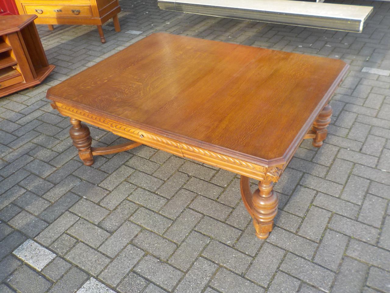 Grote mooie massieve antieke salontafel met lade in zeer goede staat koopje