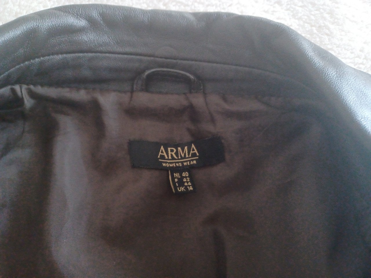 Leren jasje bruin merk Arma
