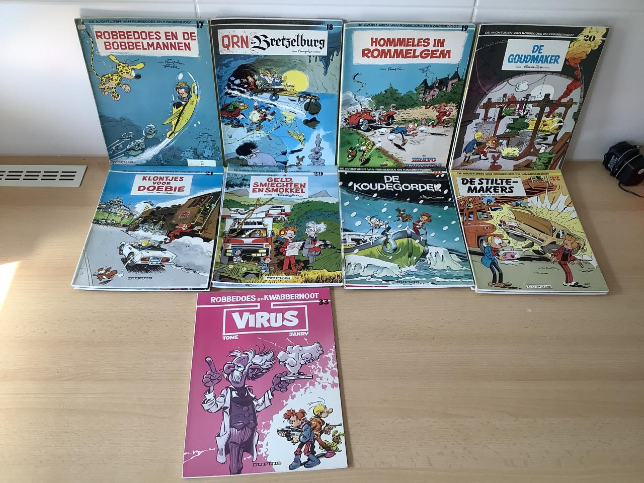 Stripboeken van Robbedoes en Kwabbernoot, 25 delen.