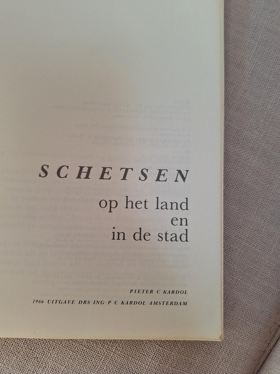 Boek oude schetsen jaren '30-'40 op het land en in de stad: P.C. Kardol