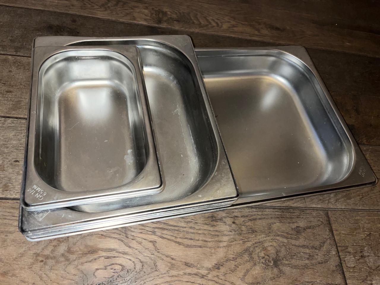 2 x CHAFING DISH 1 GN voor buffet RVS