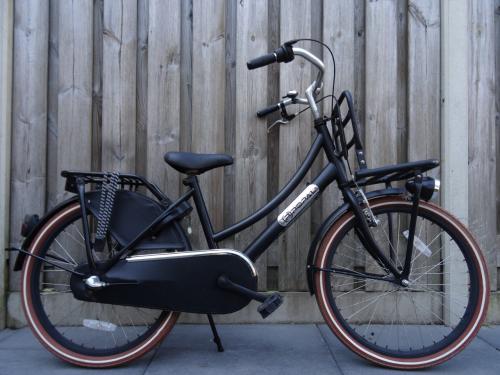 🚲🖤 Popal Daily Dutch 22 inch Meisjesfiets – Zwart