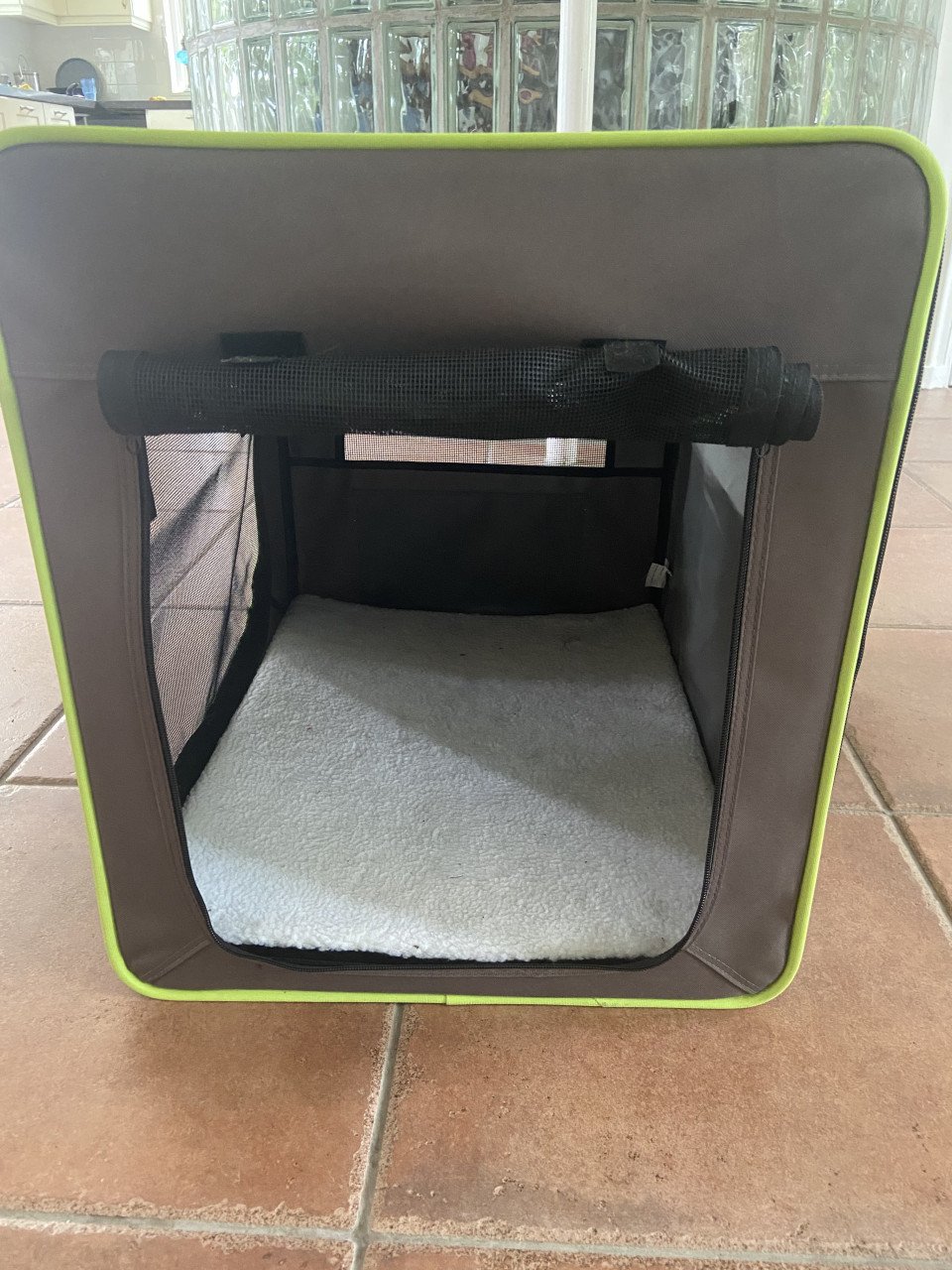 Opvouwbare bench voor hond