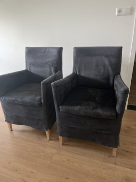 Stoelen zwart alcantara