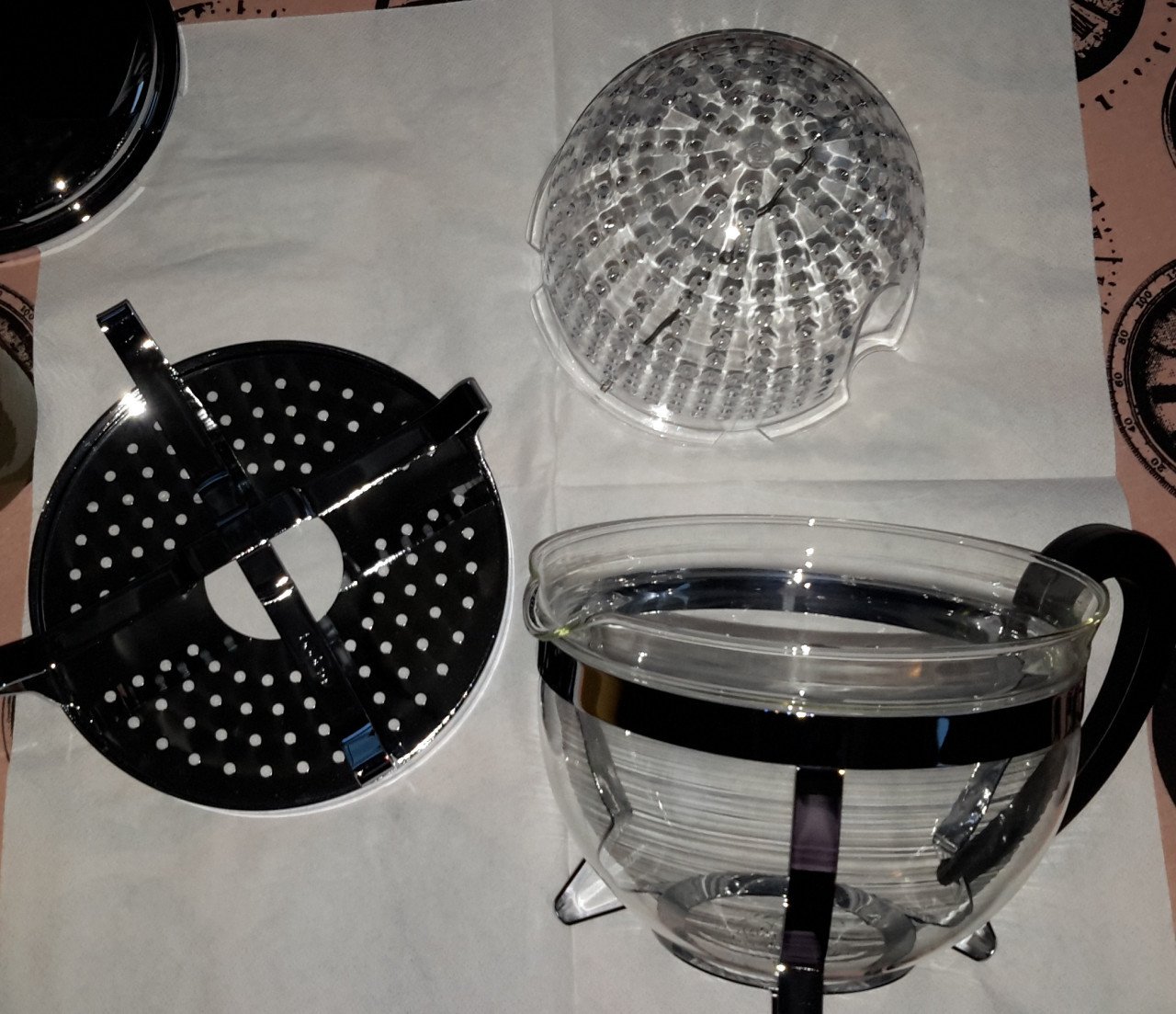 Bodum Chambord theeset theepot + rechaud + 2 glazen Pavina