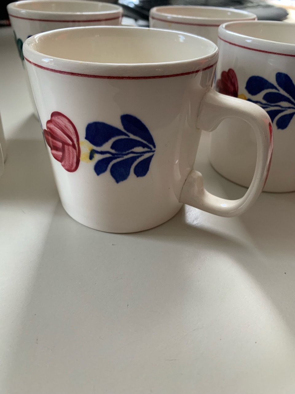 5 koffiemokken boerenbont z.g.a.n.