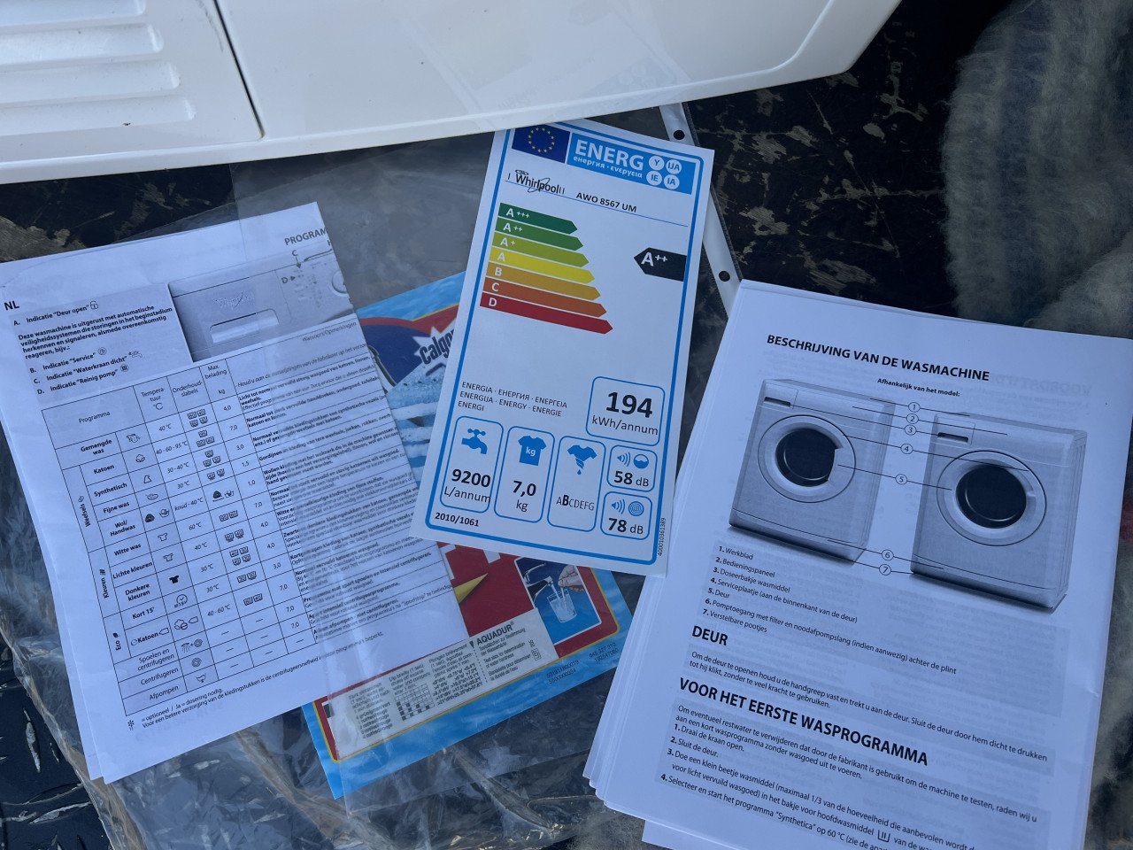 Kort gebruikt Whirlpool AWO 8567 UM wasmachine 7 kg 1400 RPM  als nieuw