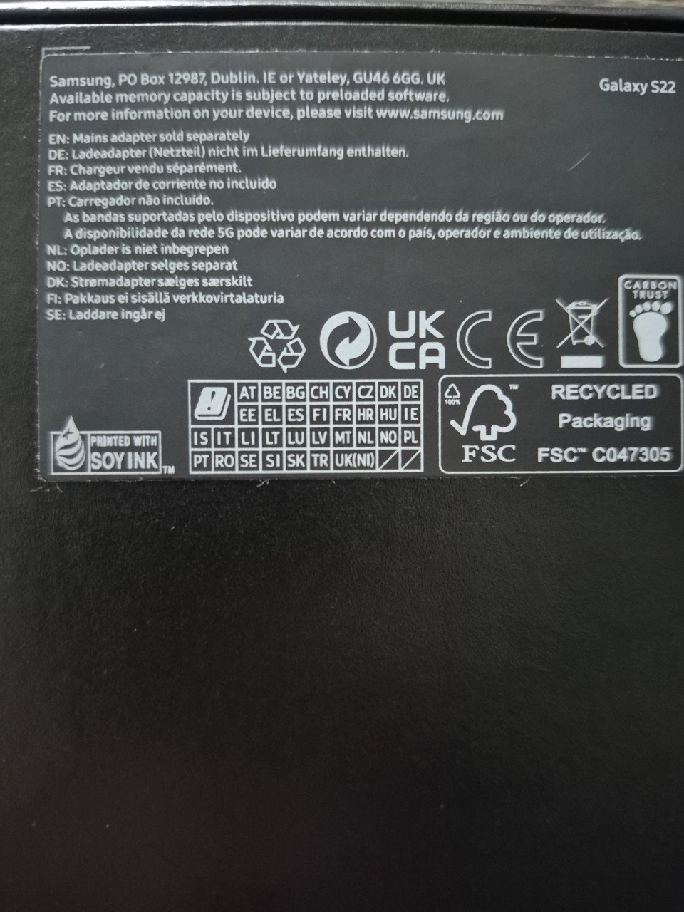 Samsung Galaxy S22 256GB Phantom Black