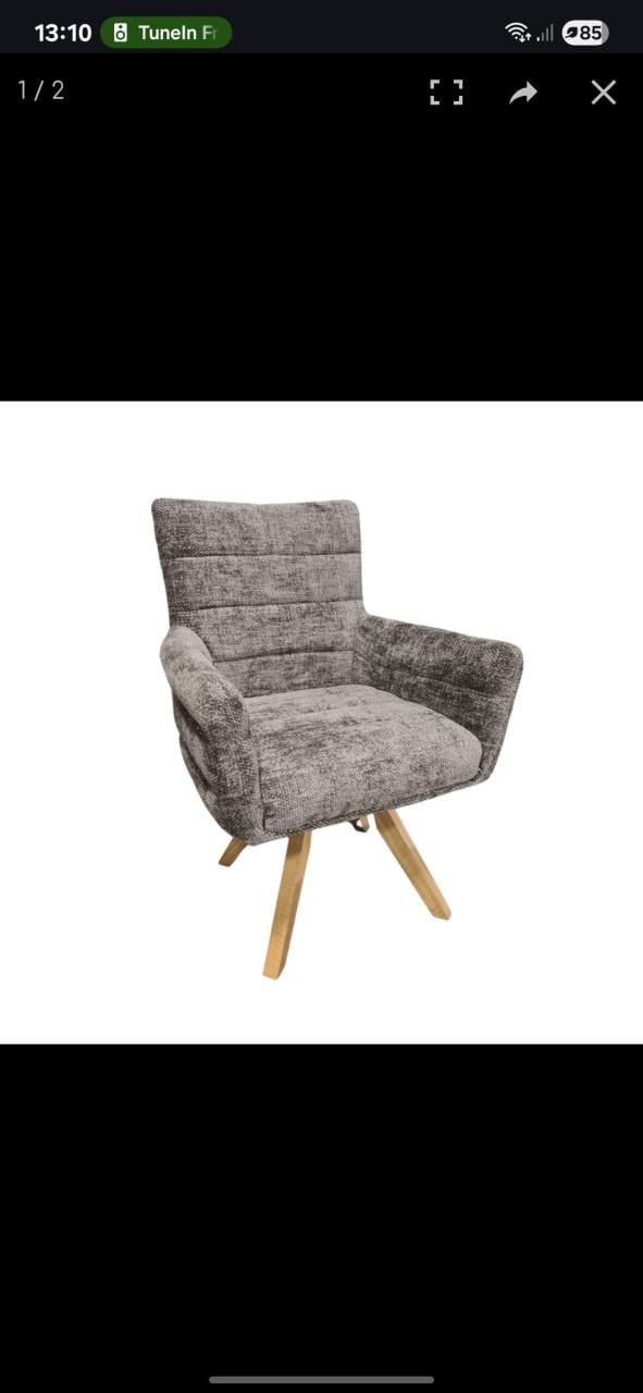 6 eetkamerstoel grijs 360 graden nieuw