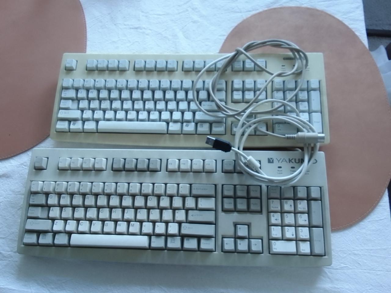2 Cherry toetsenborden uit msdos tijdperk met din5 en usb aansluiting
