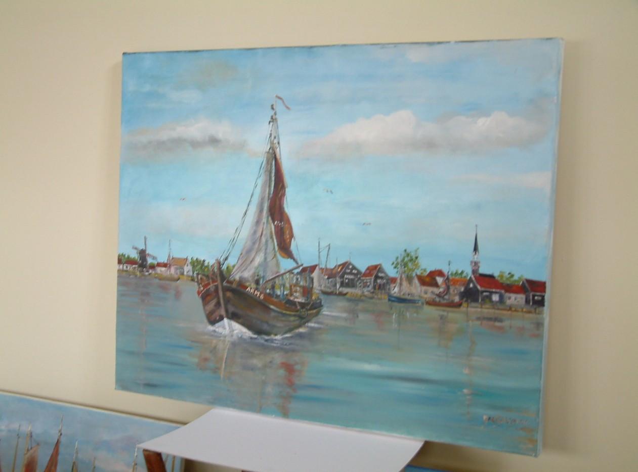 Hengst-botters   oude visserij zeil jac Caljouw Arnemuiden