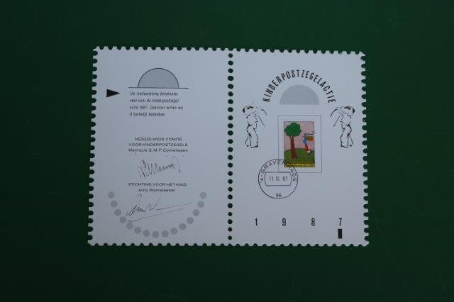 Kinderpostzegelactie 1987 Kaart no. 15732 Nederland 55c+25c Gestempeld: