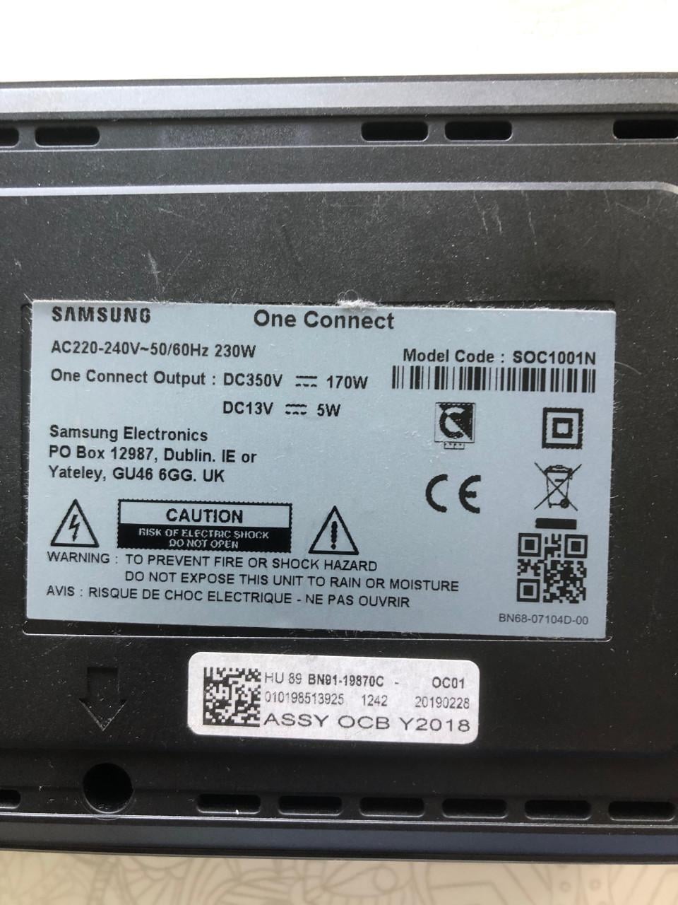 Kastje behoort bij samsung tv one connect